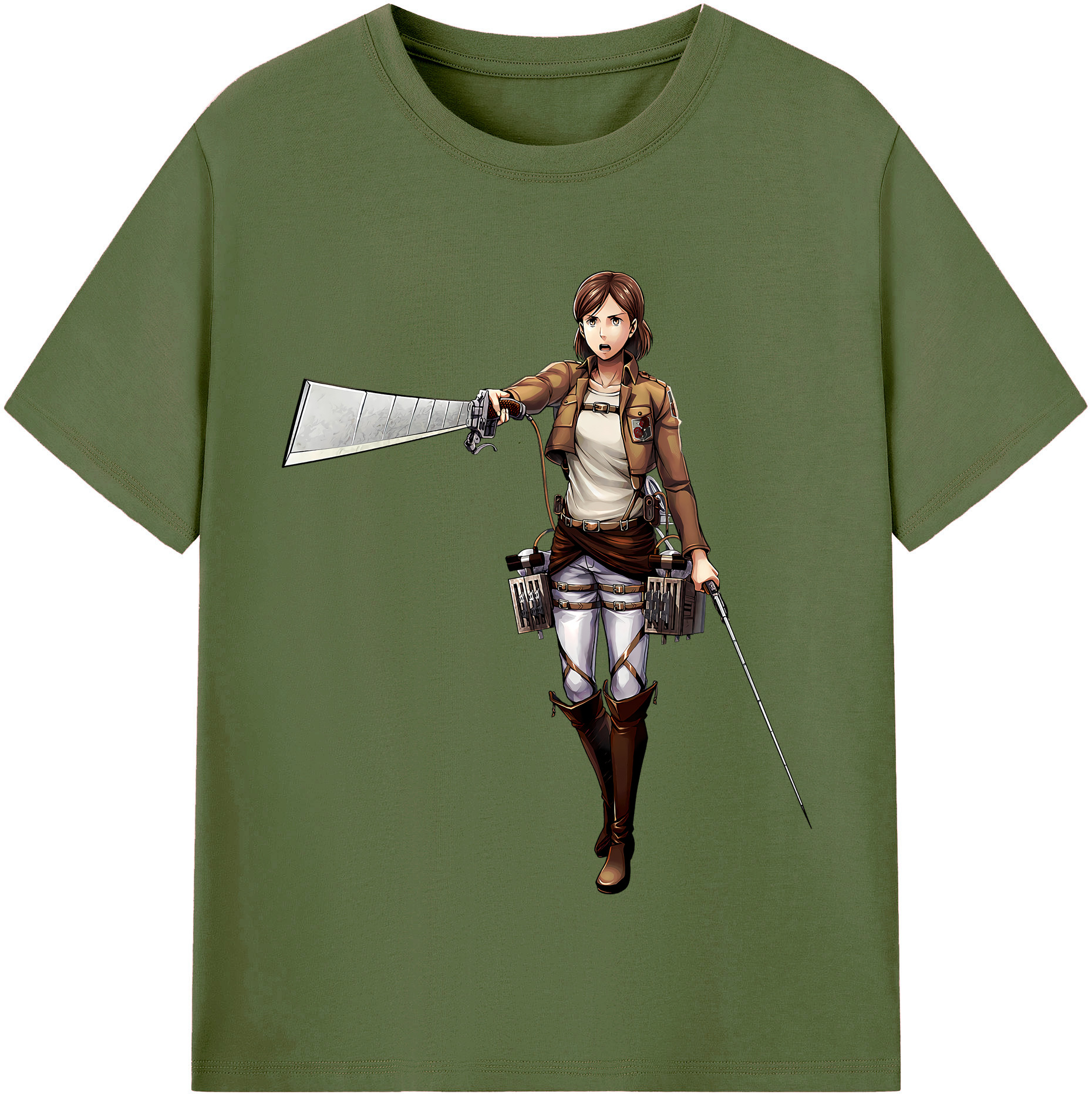 （画像用） 進撃の巨人 Attack on Titan 綿100％半袖Tシャツ（フロントプリント）